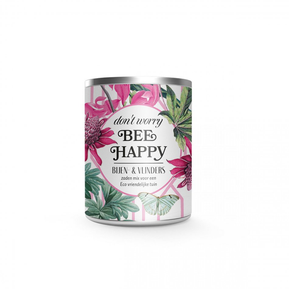 Dont't worry, Bee Happy - Bijen en Vlindermix