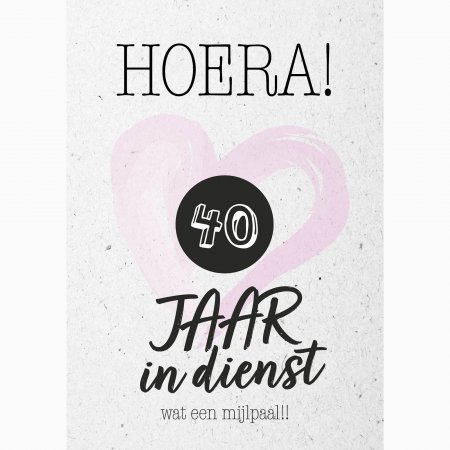 Collega Hoera 40 jaar in dienst