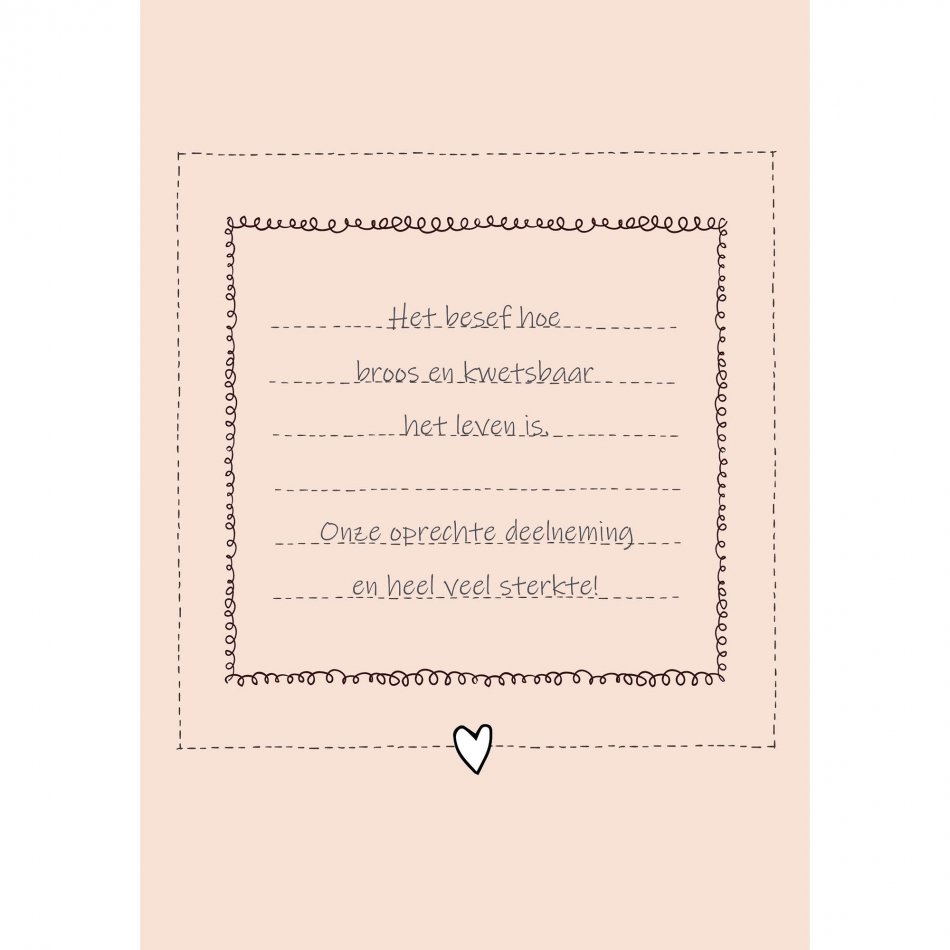 Kaart Condoleance Oprechte deelneming